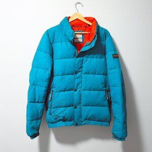 Superdry Teal & Orange Ski Puffer Jacket Womens 12 - Triple Zip Gorpcore